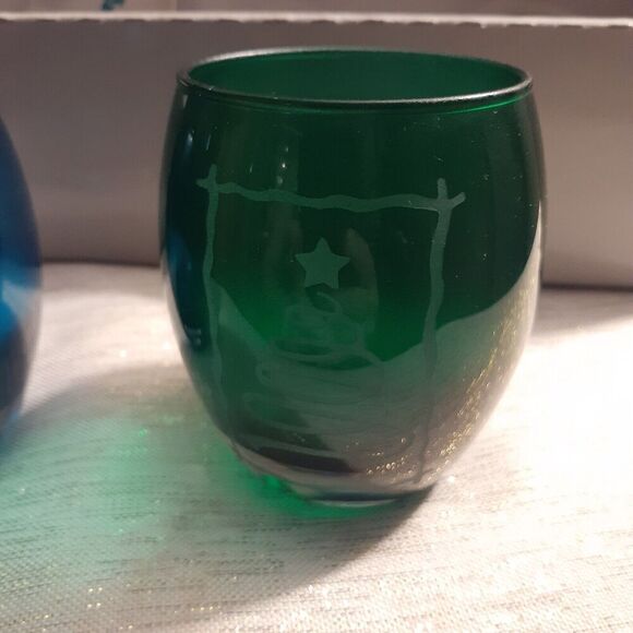 PartyLite P7259 Holiday Tealight Candle Holders Christmas Tree Star 2 Pair *Read - Picture 4 of 5